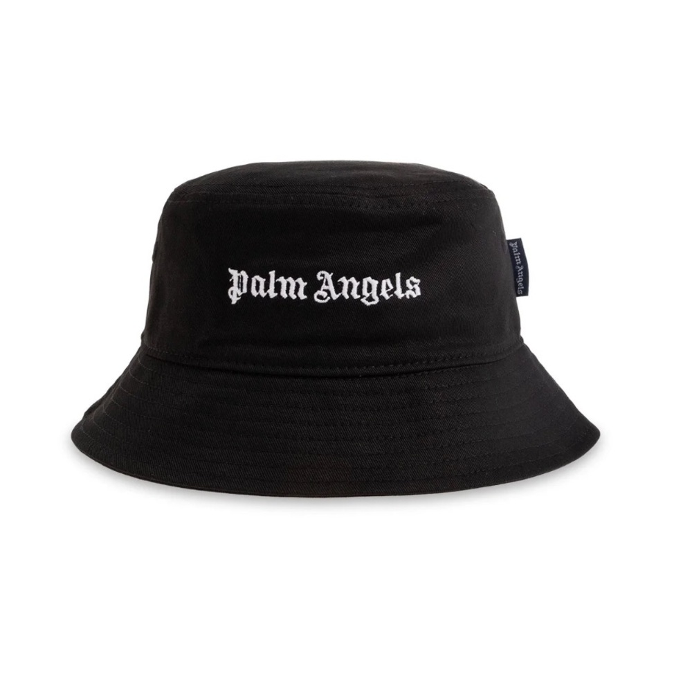 Palm Angels Kids Logo Embroidered Bucket Hat